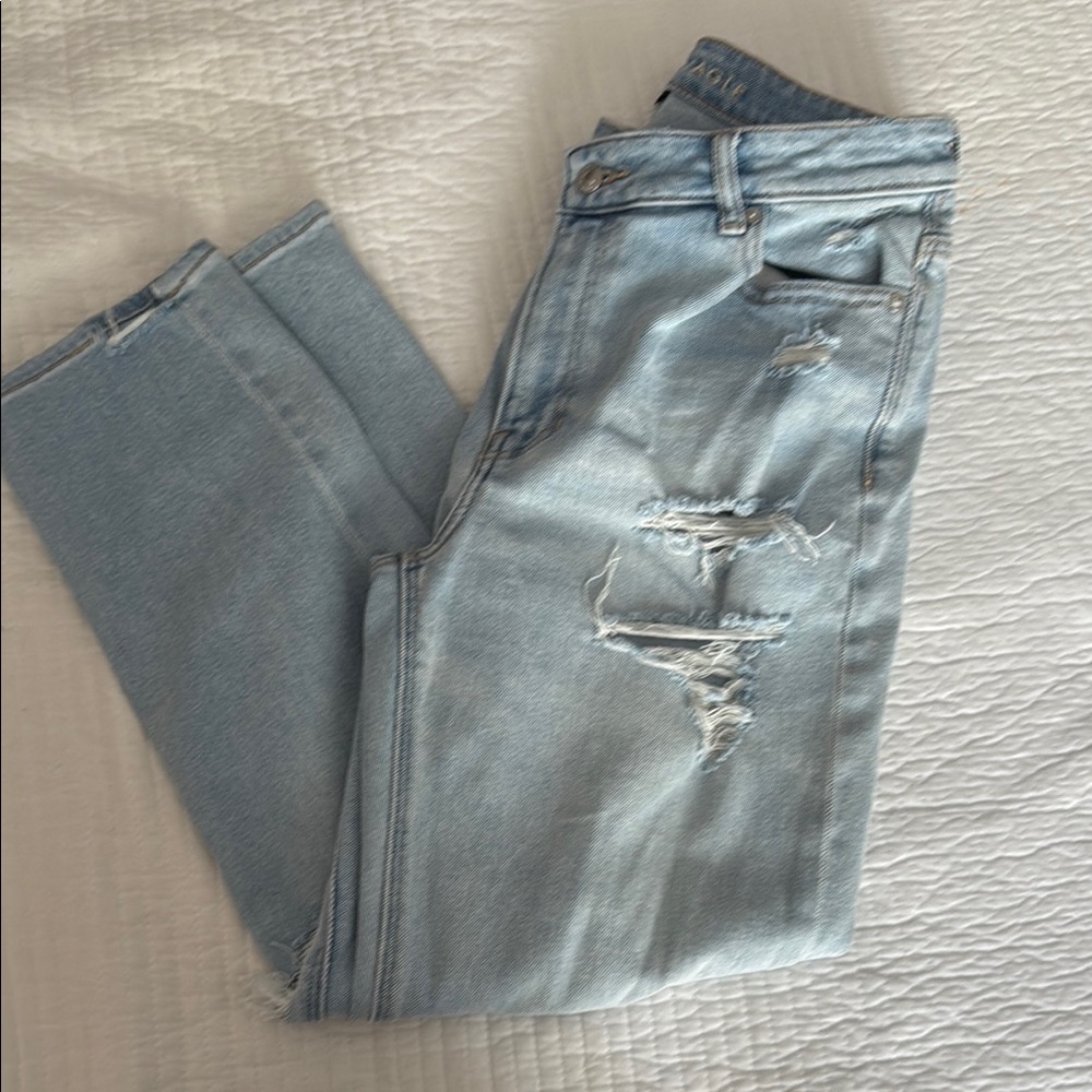 Distressed Light Blue Women's Jeans